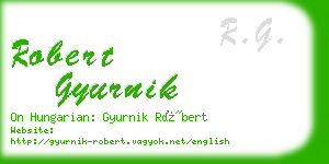 robert gyurnik business card